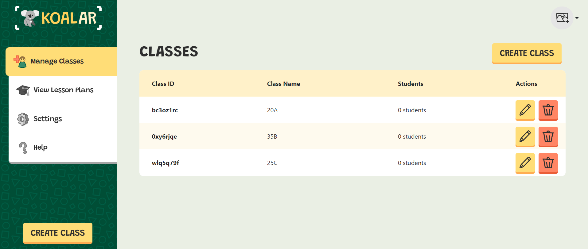 Screenshot of the Koalar Portal's dashboard.